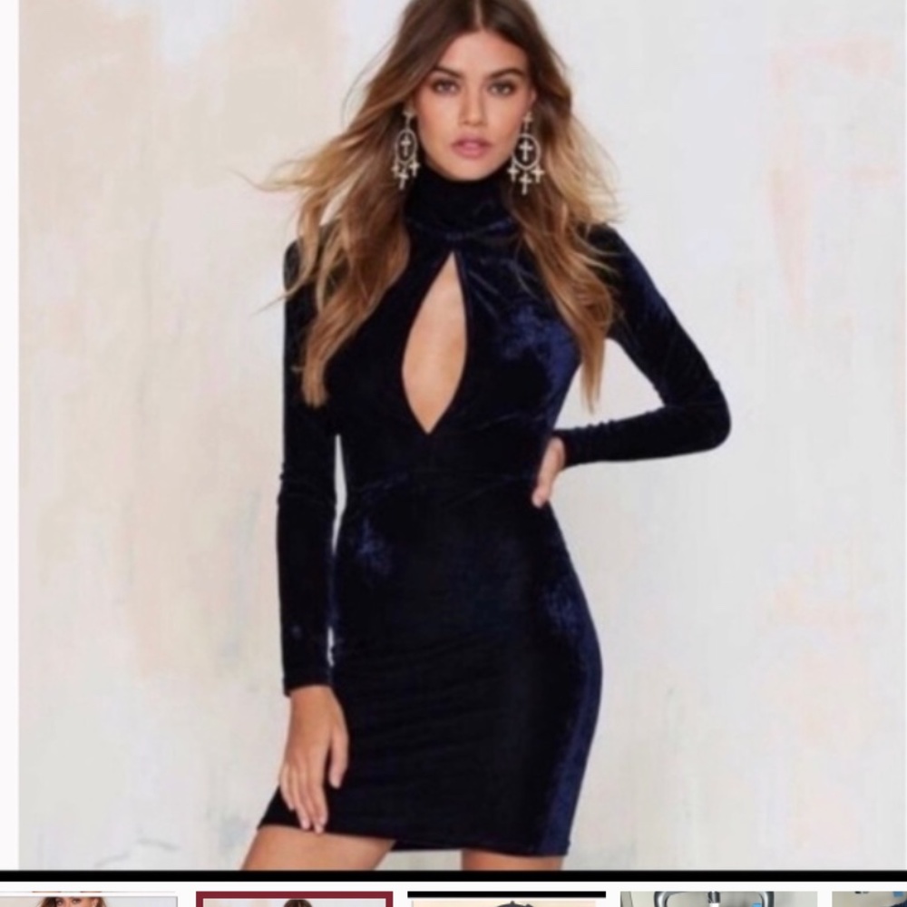 Velvet blue dress